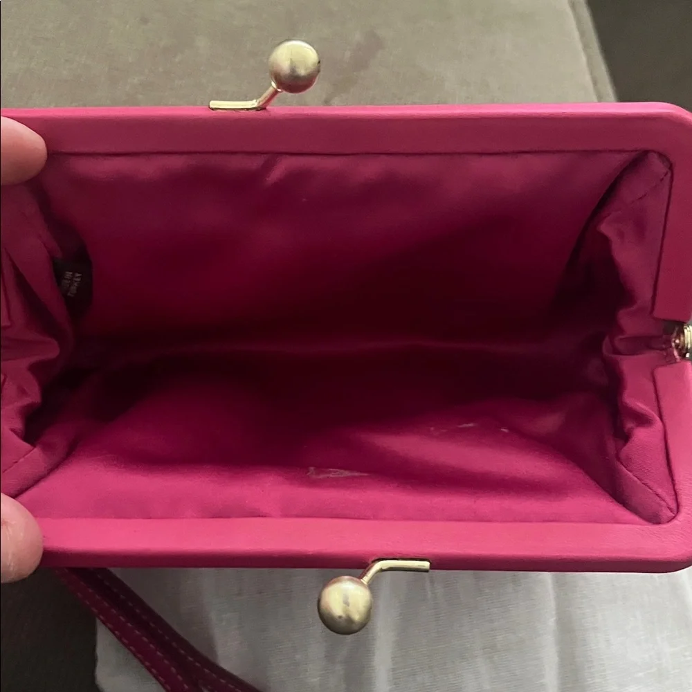 Coach Pink Patterned Clutch, Y2K 
Comes with dusty 
Great for Vintage - Picture 3 of 5